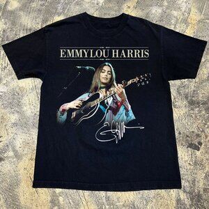 Emmylou Harris Music Tour Signature Black Unisex T-Shirt, Classic Concert Tee 94